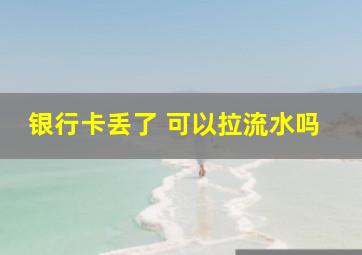 银行卡丢了 可以拉流水吗